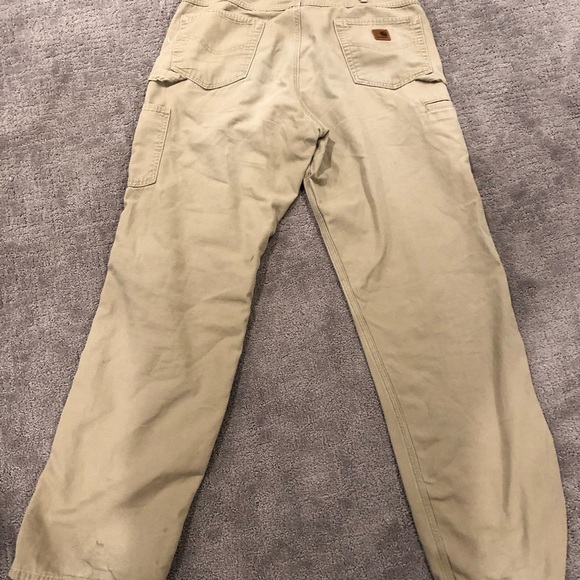Carhartt Men’s 36x34 Beige Khaki Work Pants - Picture 2 of 3